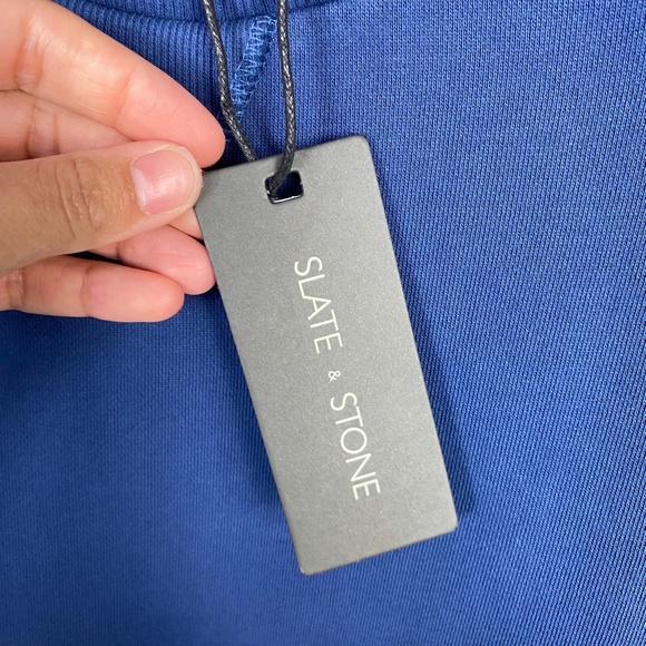 Slate & Stone Men Issac Crewneck Sweatshirt in Wasind Blue Size Extra La… - Picture 6 of 8